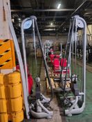 TechnoGym cable crossover exercise machine - approx dimensions: W 3300 x D 680 x H 2250mm