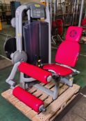 TechnoGym leg curl exercise machine - weight stack: between 2.5kg and 95kg