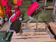 Hammer Strength back extension exercise machine - L 1500 x W 750 x H 910mm
