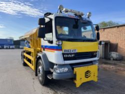 DAF FA LF55 gritting lorry - registration RX63 AOT - current mileage 80753km - currently SORN