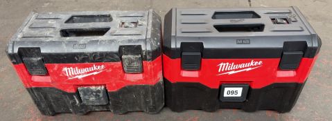 2X Milwaukee M18 VC-2 18v vacuum