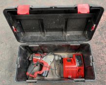 Milwaukee M12 CH 12v hammer drill c/w charger & battery in carry case