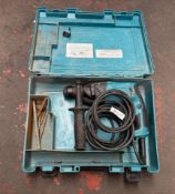 Makita HR2630 240v hammer drill in broken carry case