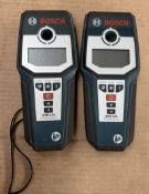 2x Bosch GMS 120 Professional detector c/w case