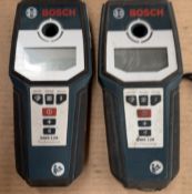 2x Bosch GMS 120 Professional detector c/w case
