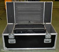 2x LG 32LM620T 32 inch 3D LED TVs in flight case - case dimensions: L 1230 x W 600 x H 550mm