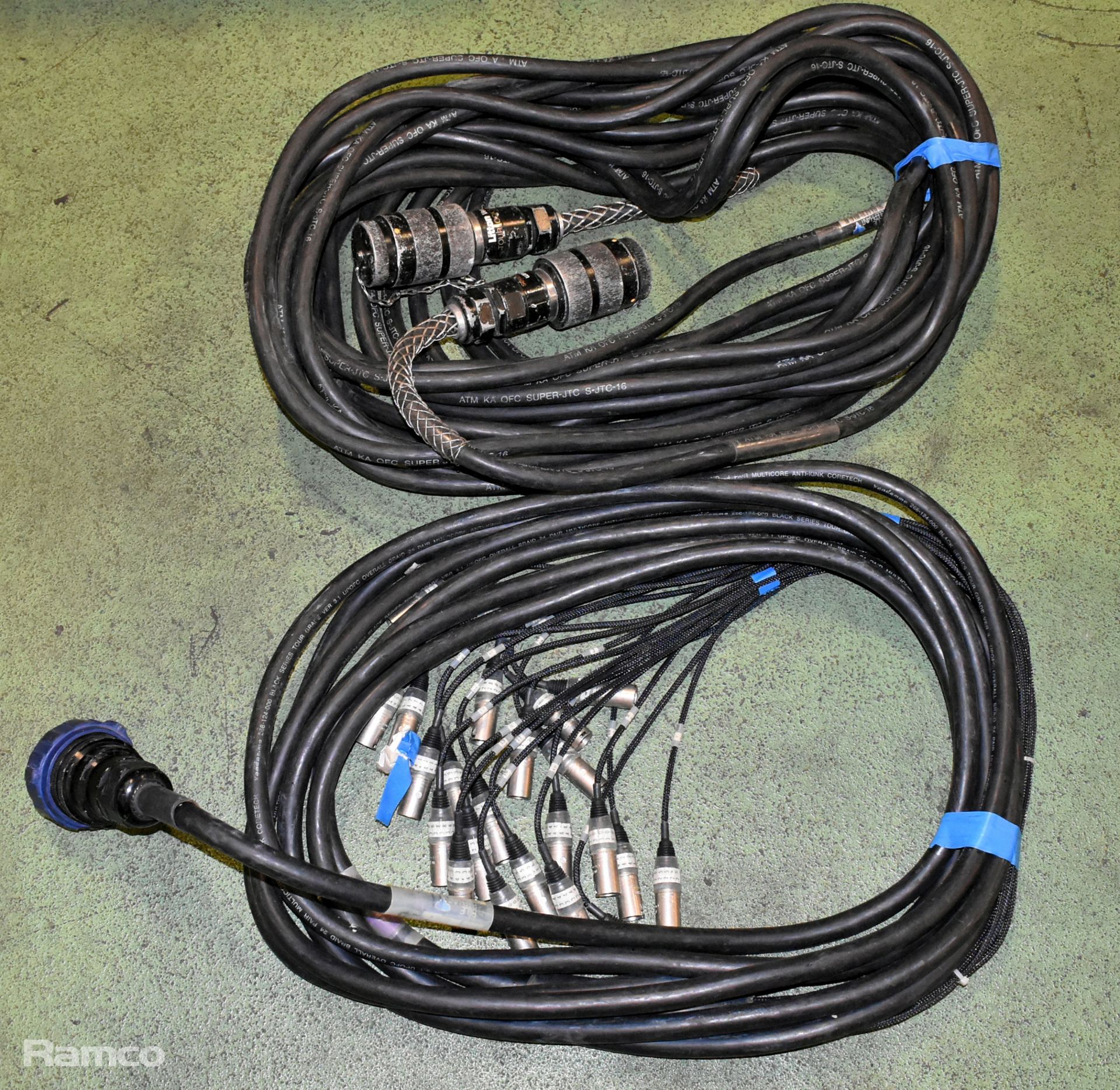 48 channel stage split box in flight case with 4x 16 channel stage boxes and multicore XLR cables - Image 3 of 14