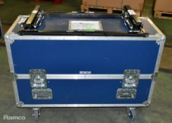 Samsung LH46UHFC 46 inch colour display unit in flight case with retractable wall bracket