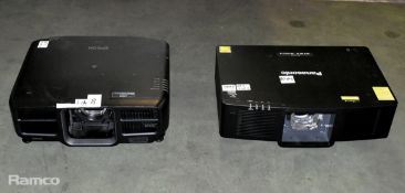 Panasonic PT-MZ16KLB LCD projector and Epson EB-L1505U LCD projector - details in desc.