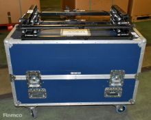 2x Samsung LH46UHFC 46 inch colour display units in flight case with 2x retractable wall brackets