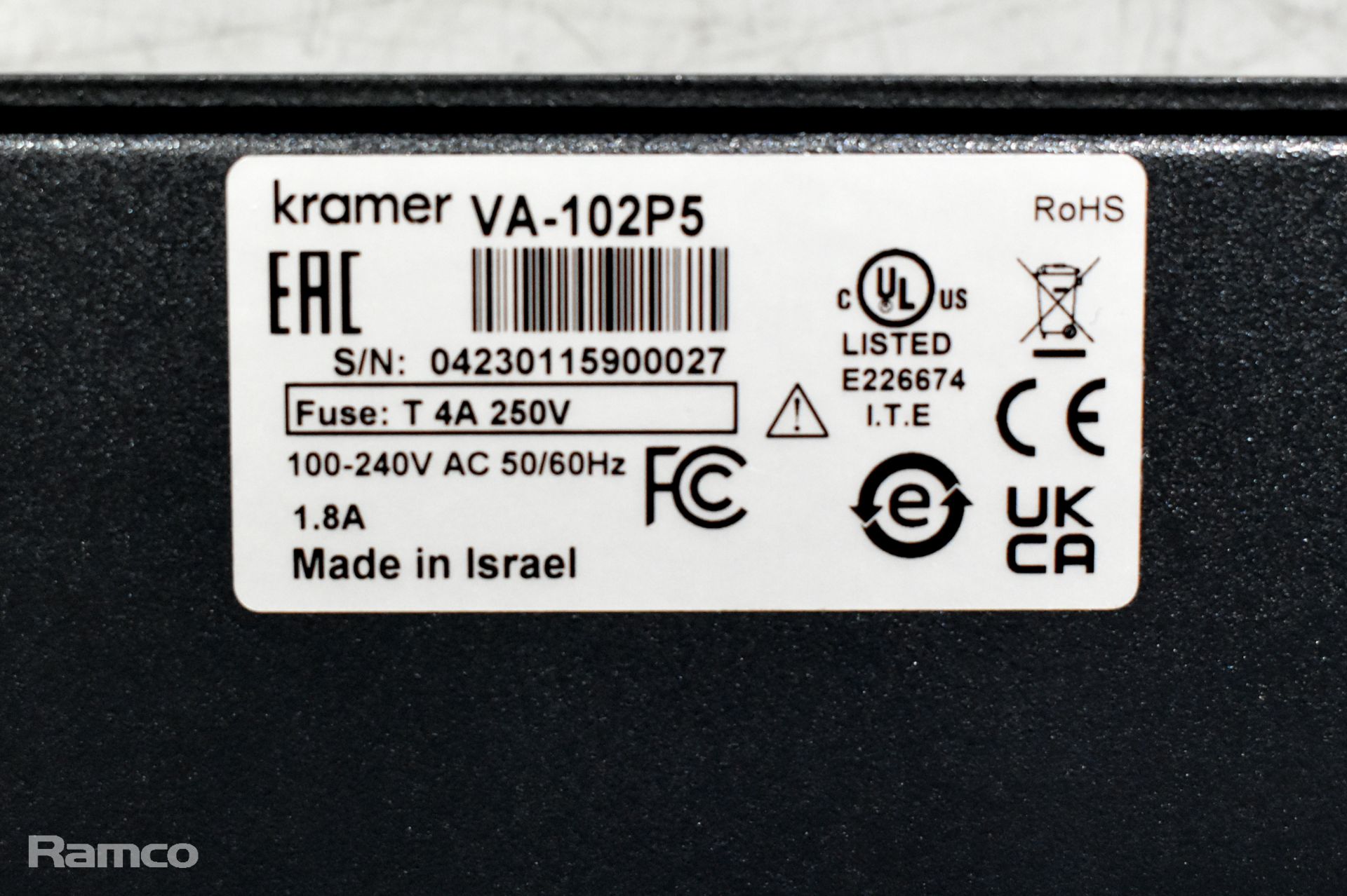 Kramer VA-102P5 power supply - 10x 5V DC outputs - Image 3 of 5