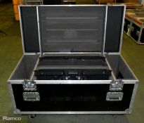 2x LG 32LM620T 32 inch 3D LED TVs in flight case - case dimensions: L 1230 x W 600 x H 550mm