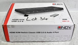 3x Lindy KVM Switch Classic 4 port HDMI / USB KVM switches