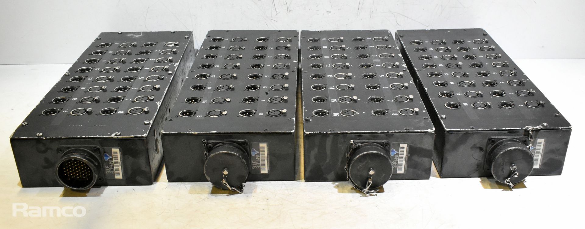 48 channel stage split box in flight case with 4x 16 channel stage boxes and multicore XLR cables - Image 10 of 14