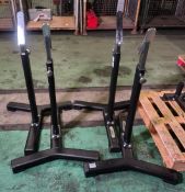 2x Origin Fitness adjustable barbell squat racks - W 750 x D 750 x H 1120mm