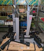 3x Origin squat stands - W 1950 x D 750 x H 1120-1620mm