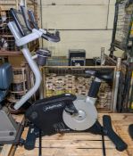 Pulse Fitness 240G U-Cycle upright exercise bike - L 1250 x W 650 x H 1460mm