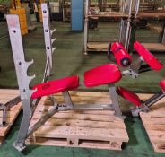 Hammer Strength olympic decline weights bench - W 1250 x D 1550 x H 1300mm