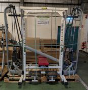 TechnoGym Smith exercise machine with weights bench & Technogym cable crossover