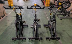 3x Pulse Fitness Group Cycle special edition spinning bikes - W 460 x D 1140 x H 1340mm