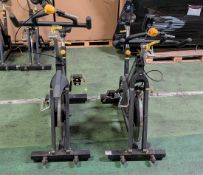 2x Pulse Fitness Group Cycle special edition spinning bikes - W 460 x D 1140 x H 1340mm