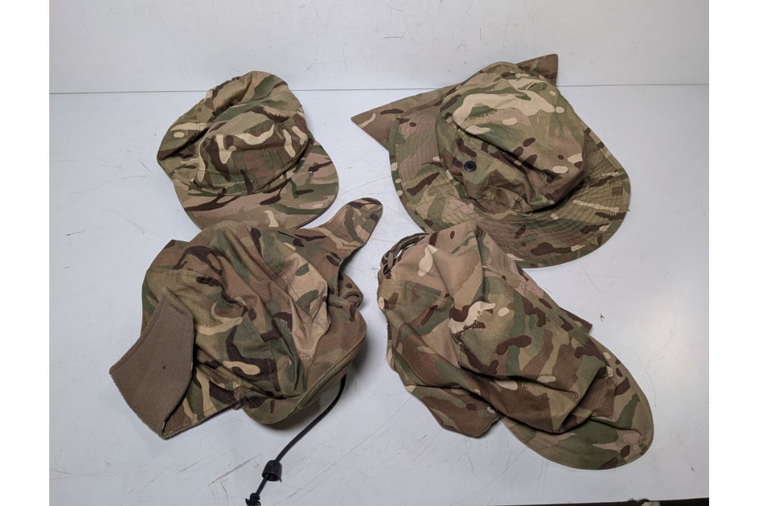 100x British Army MTP mixed hats - cold weather, tropical and combat - mixed sizes - Image 1 of 13