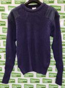 150x Navy wool blue jumpers - mixed sizes