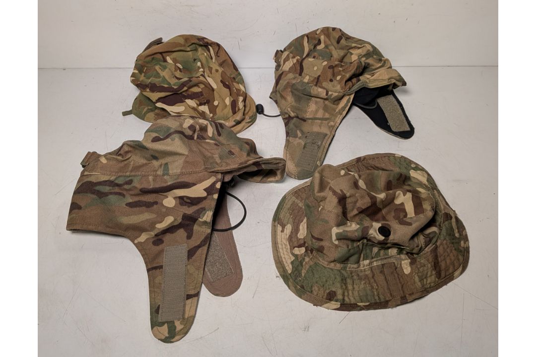 80x British Army MTP mixed hats - cold weather, tropical and combat - mixed sizes - Image 1 of 10