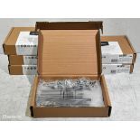 6x Boxes of 10x Amazon Basics flat black euro bar cabinet handles 5.38" - see desc.