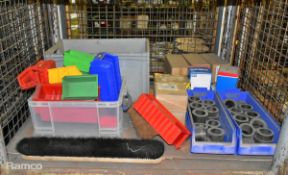 Workshop spares and consumables - lin bin style containers, brush heads, clips and collars