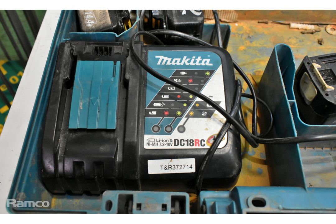 2x Makita cordless drills with 1x cases, batteries and charger - 1x BHR162 and 1x DHR164 - Image 10 of 10