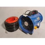 Mills CTF-20 115V air ventilation fan with flexible ducting