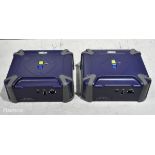 2x JDSU WiFi Advisor WFED-300AC wireless LAN analyzer unit with power adaptors and canvas bag