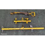 Pallet of manhole joint box keys & manhole lifters - approximate weight: 490kg