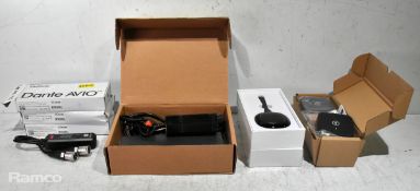 3x Audinate Dante Avio ADP-DAO-AU-0X2 two channel analogue output adapters & more - see description