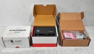 2x Kramer TP-580TXR HDMI extender / line transmitters &Extron EBP 108 EU eBUS button panel