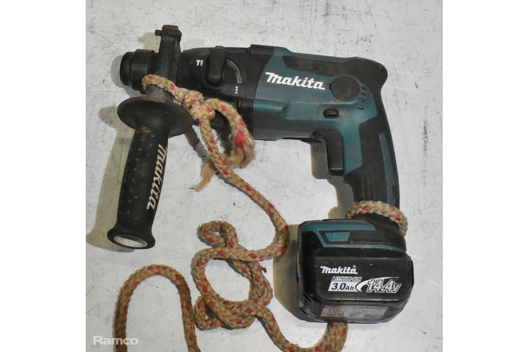2x Makita cordless drills with 1x cases, batteries and charger - 1x BHR162 and 1x DHR164 - Image 6 of 10