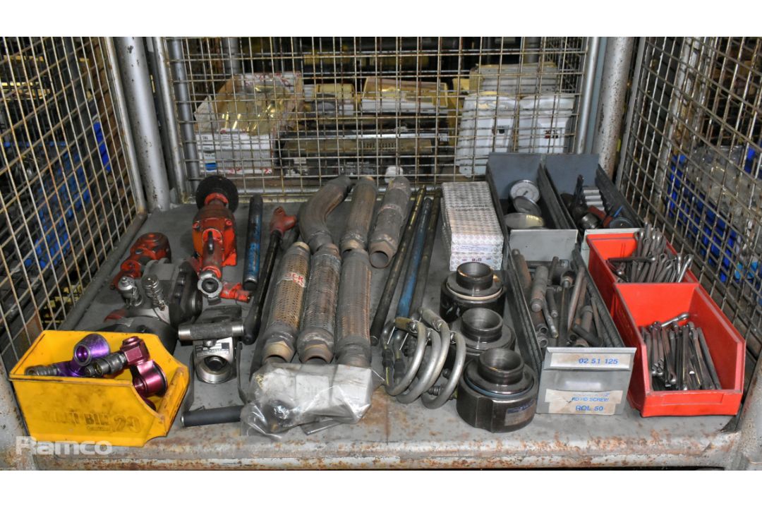 Workshop spares and consumables - pneumatic tools, pipes, split pins, bolts, gauges and padlocks - Image 1 of 8