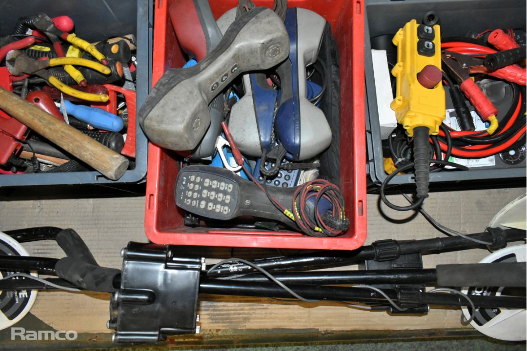 Workshop tools and accessories - metal detectors, small bits storage, tyre pumps, mixed hand tools - Image 5 of 8