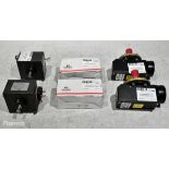 2x Bailey & Mackey industrial pressure switches, 2x Camozzi pneumatic isolation valve & more