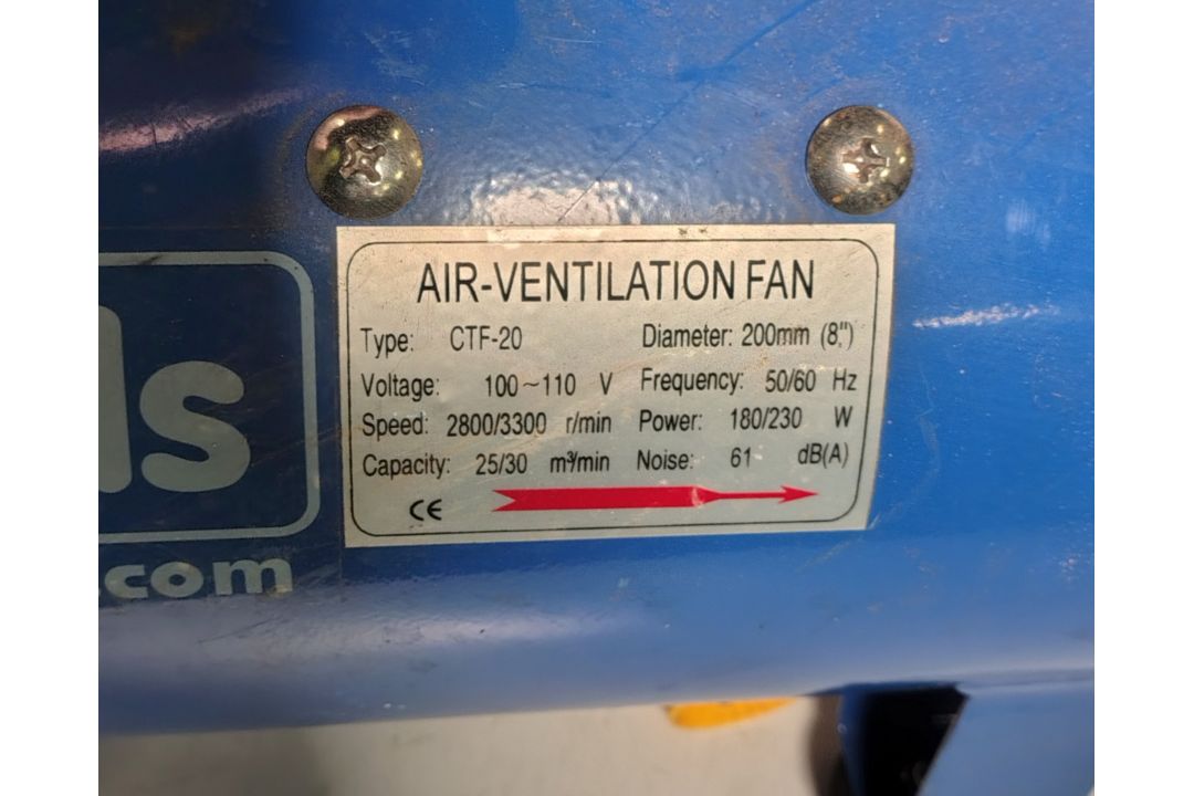 Mills CTF-20 115V air ventilation fan with flexible ducting - Image 3 of 5