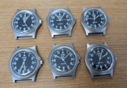6x CWC W10-6645-99 British Army issue quartz wristwatches - 2005 - see desc.