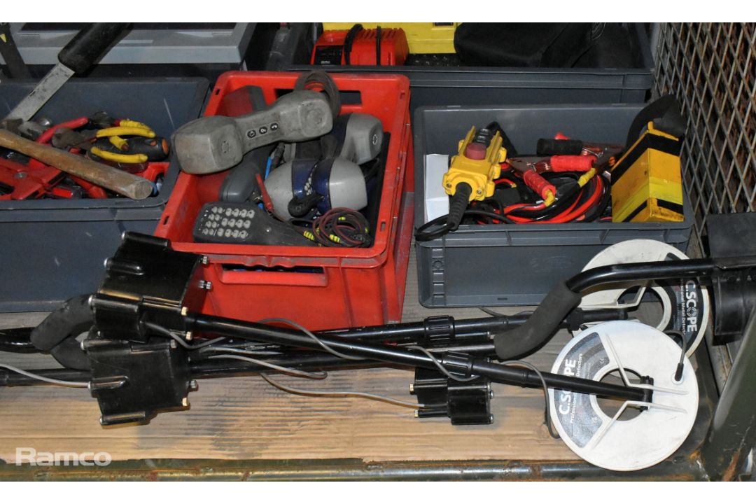 Workshop tools and accessories - metal detectors, small bits storage, tyre pumps, mixed hand tools - Image 7 of 8