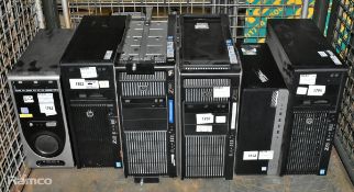 HP Z800 (No PSU), 2x HP Z420, HP Z800 & HP EliteDesk 800 G3 tower PCs - see description