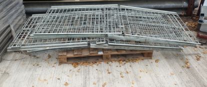 Pallet containing 3x folded down stillages - each stillage measures: L 1210 x D 1010 x H 910mm