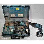 2x Makita BHR162 cordless drills with 1x cases, batteries and charger