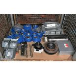 Mixed metal parts including gearbox parts, galvanized steel cable management parts and more - 68.5kg