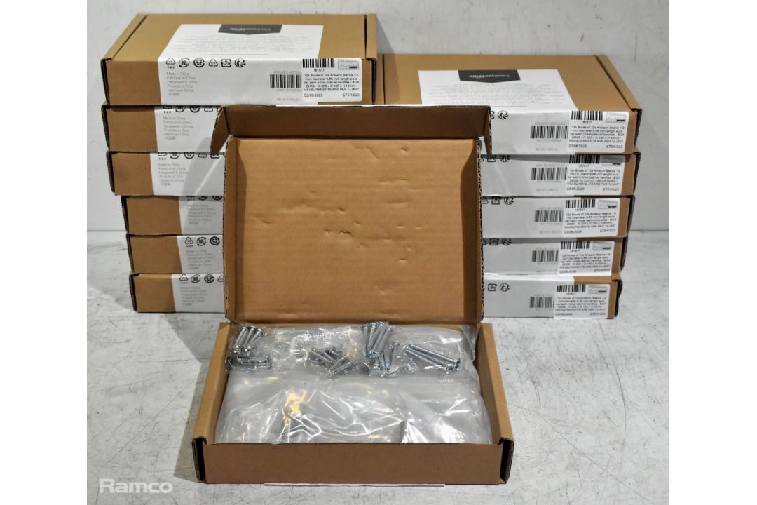 12x Boxes of 10x Amazon Basics satin nickel euro bar cabinet handles 5.88" - see desc. - Image 1 of 5