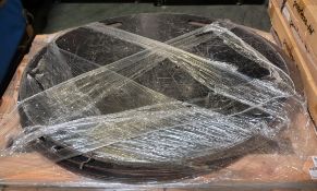11x Heavy duty oval steel base plate for freestanding QD/TX trusses - W1000 x D 800 x H 10mm