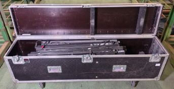 57x VDO Sceptron 10, 1000mm LED strips, mixed condition with wheeled flightcases
